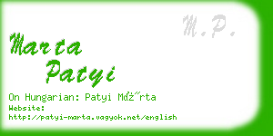 marta patyi business card